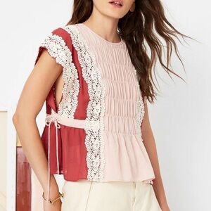 TULAROSA Marla Top Blouse Blush Small